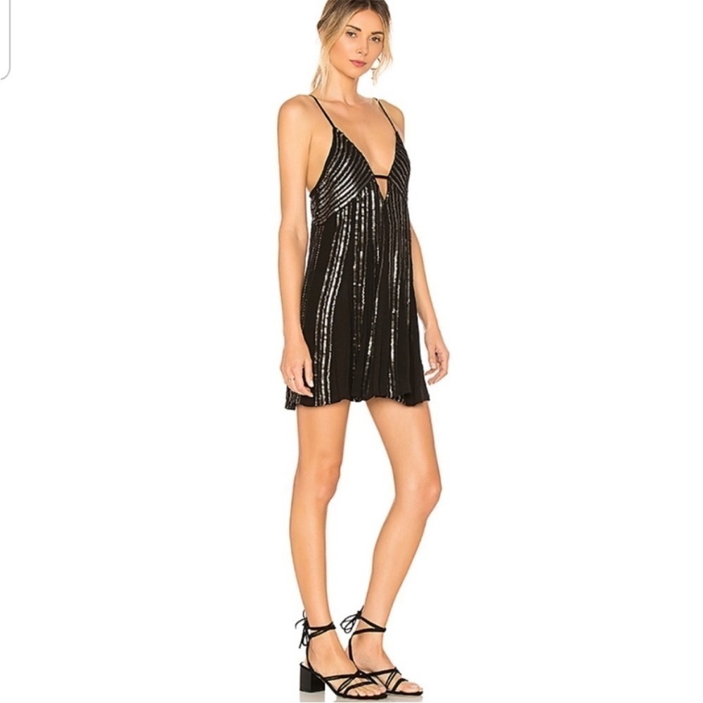 Free People Here She Is Embellished Mini Open Low Back - Picture 4 of 6